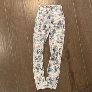 lululemon athletica High-Rise Watercolor Print Leggings in Blue, Gray, White